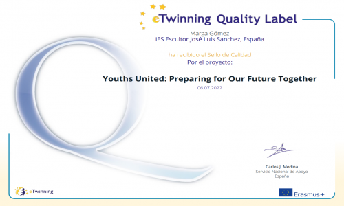 Sello de calidad para YOUTHS UNITED